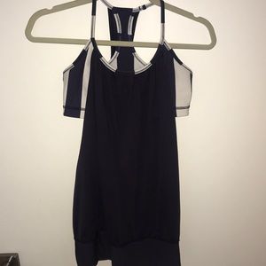 Navy Lululemon Athletica No Limits Tank